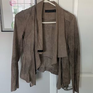 Zara Fall Brown Suede Jacket